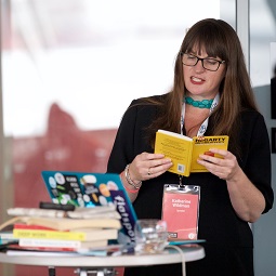 a person sitting at a table