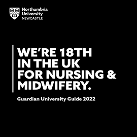 WE’RE 18TH IN THE UK FOR nursing and midwifery