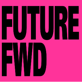 Future FWD logo with a pink background