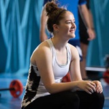 Girl in gym class