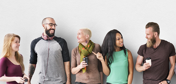 a group of people posing for the camera