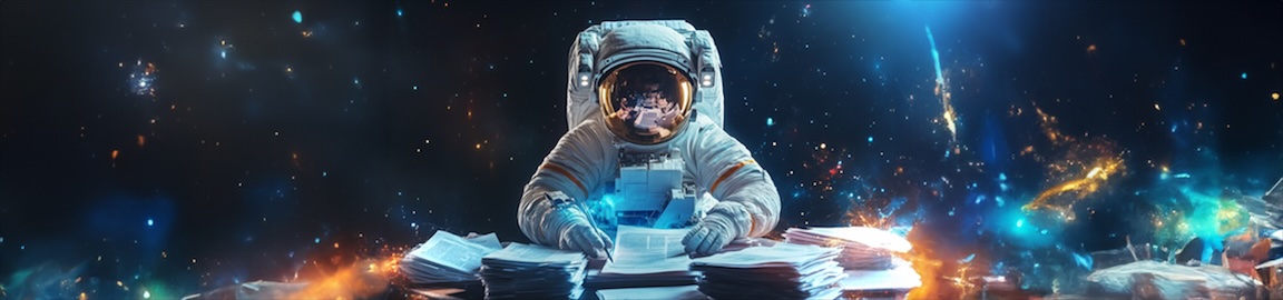 Astronaut writing