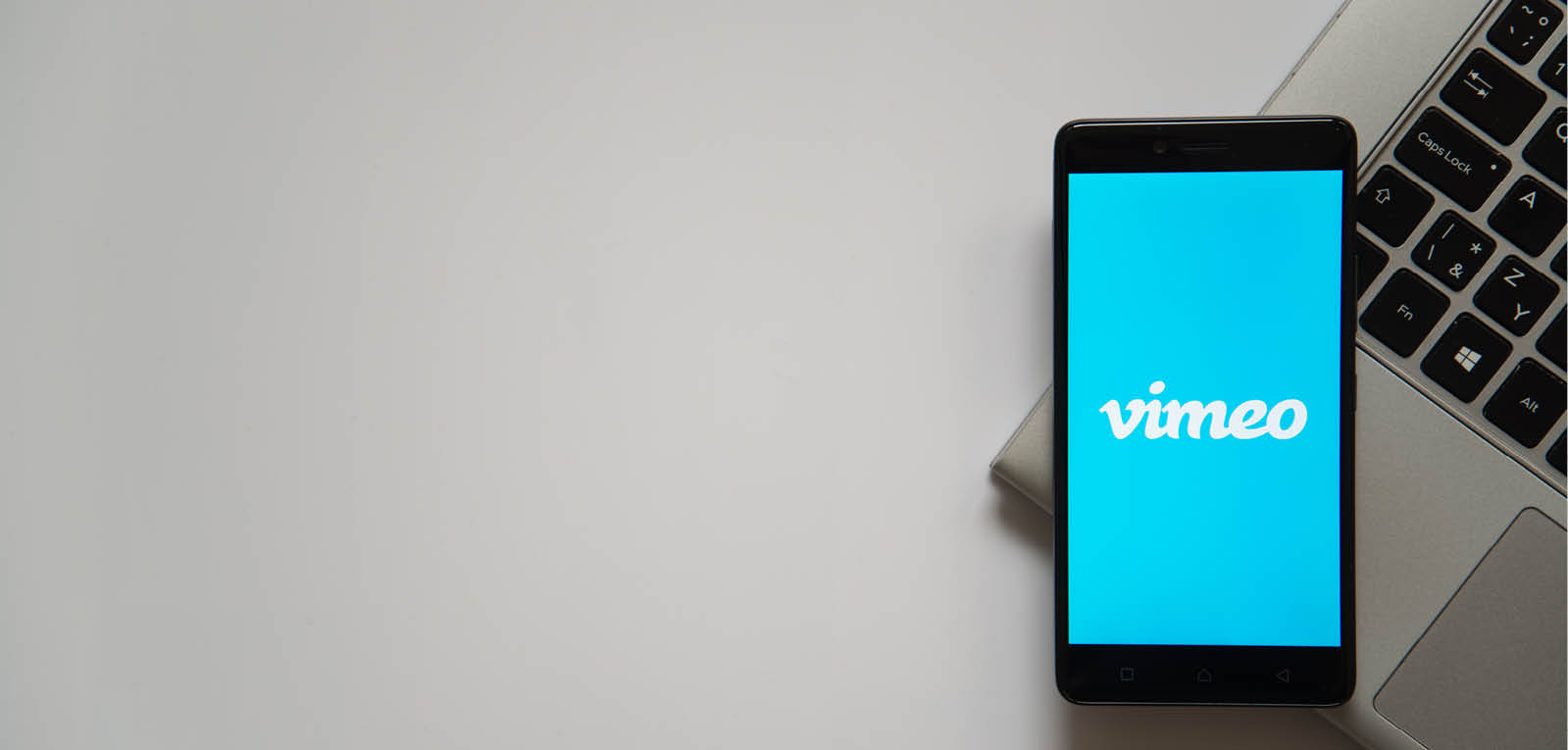 Vimeo app open on a phone