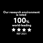 REF 2021 Our Research environment is rated 100% world leading