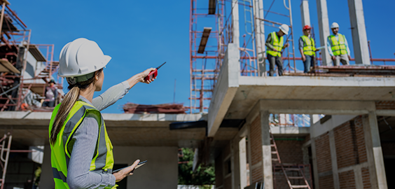 female engineer on a construction site