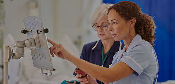 two nurses in a hospital