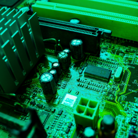green light up circuitboard