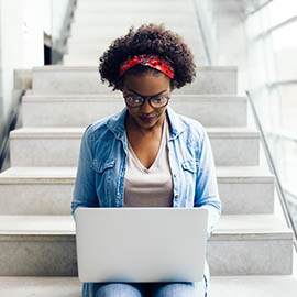 woman on laptop
