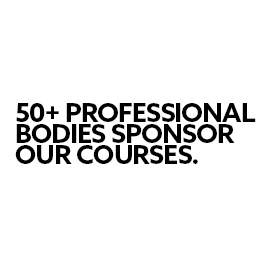 50+ professional bodies sponsor our courses