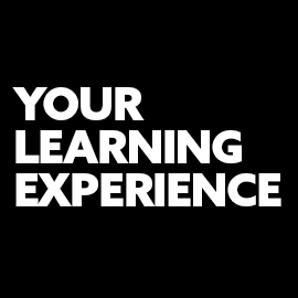 your learning experience text on a black background