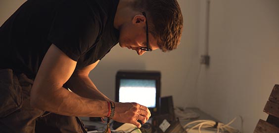 student working