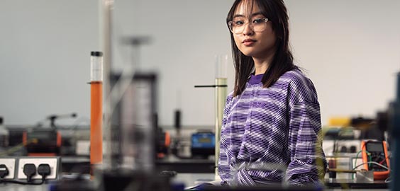 student working