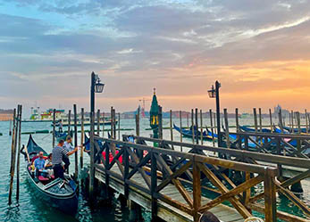 a boat on a lake in venice