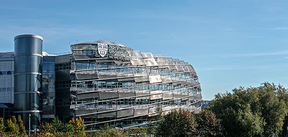 Wide exterior shot of the City Campus East building.