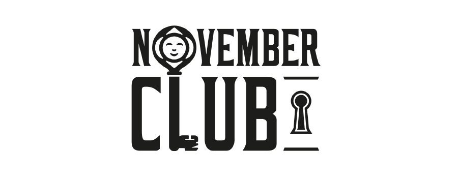 November club logo (white with black text)