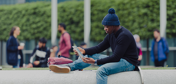 a person sitting on a bench