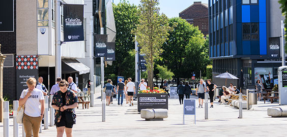 Northumbria campus on an open day