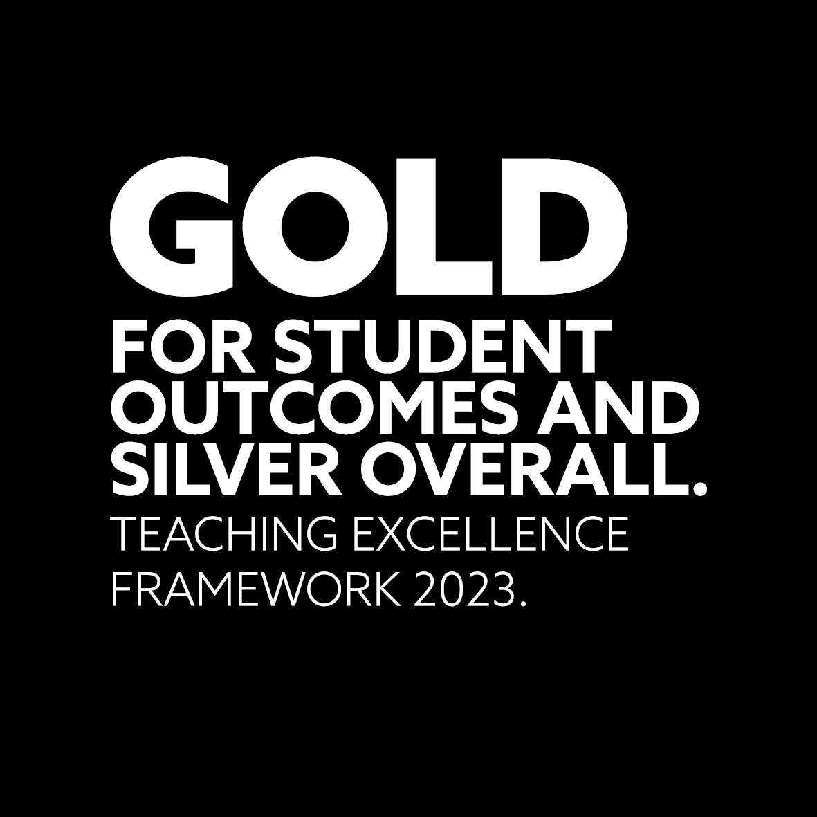 Gold for student ourcomes and silver overall