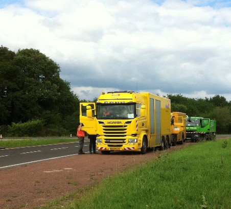 Caption: High-speed contact skid resistance measurement equipment completing harmonisation activities at the IFSTTAR test track in France 