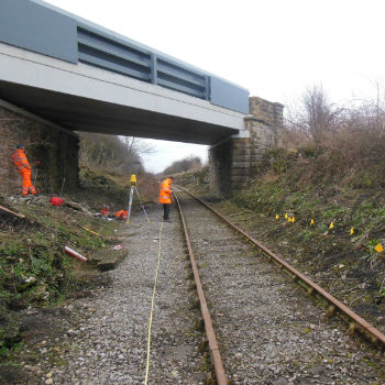 Caption: Asset survey on the Wensleydale Railway as part of final year thesis project