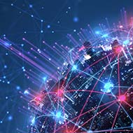 Abstract coloured lightbulb image