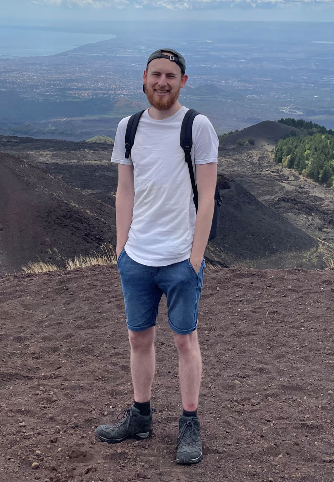 Andy Burnham on volcano