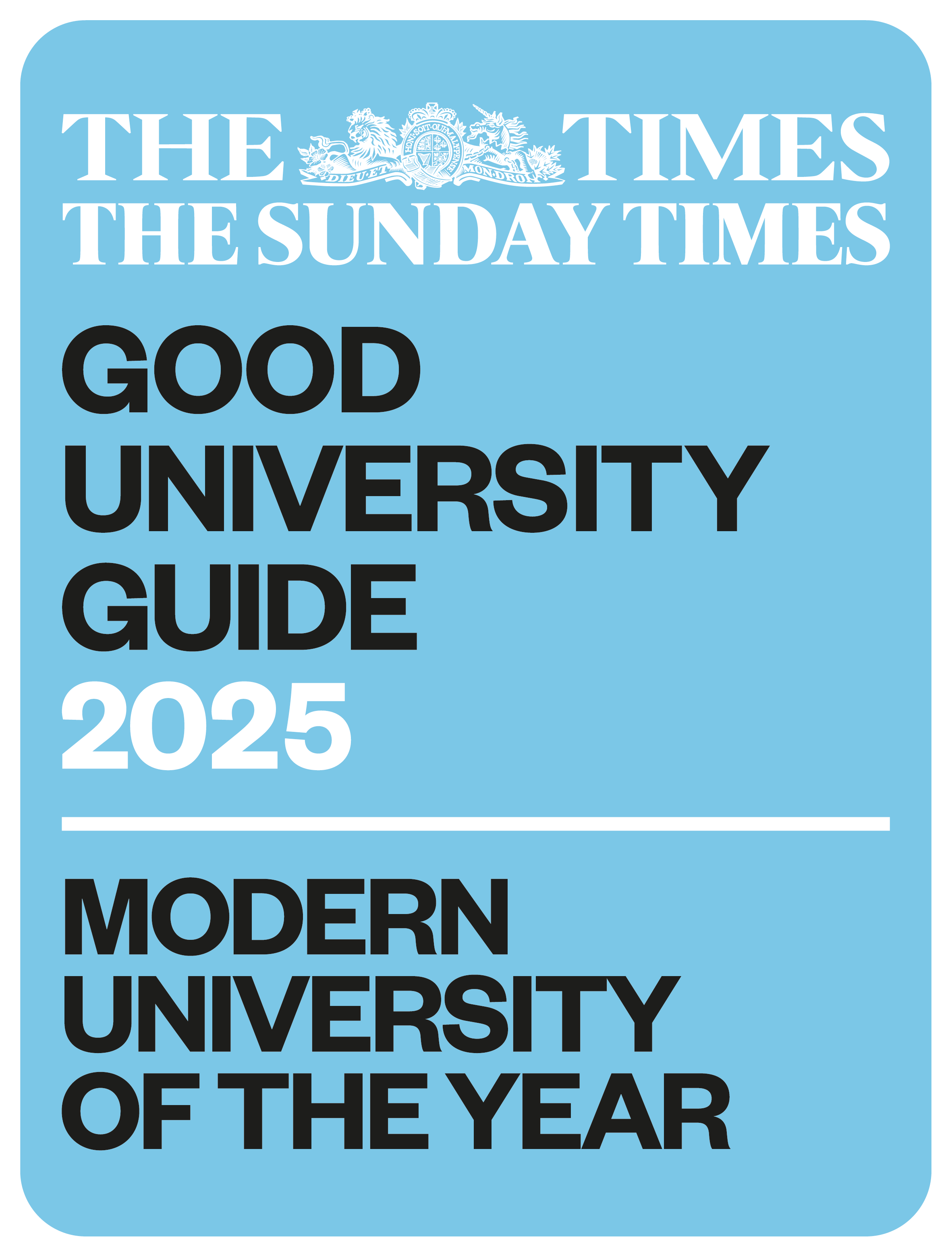 GOOD UNIVERSITY GUIDE 2025 MODERN UNIVERSITY OF THE YEAR