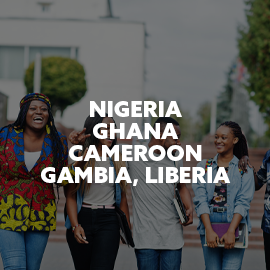 Nigeria, Ghana, Cameroon, Gambia, Liberia