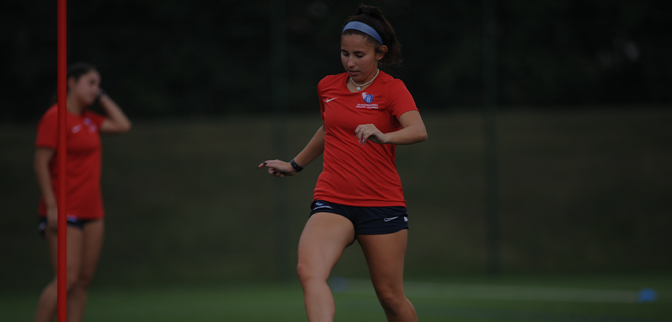 Female Soccer Student with black opacity