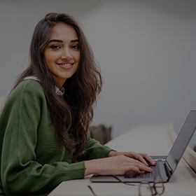 Student with laptop