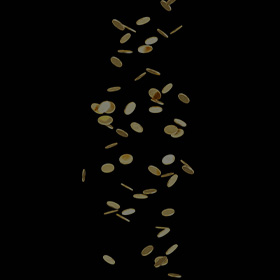 Black background with gold coins
