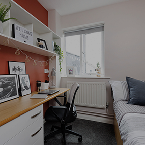 Interior bedroom shot of one of the Northumbria-owned accommodation options.