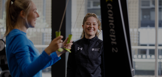 Students training in the gym