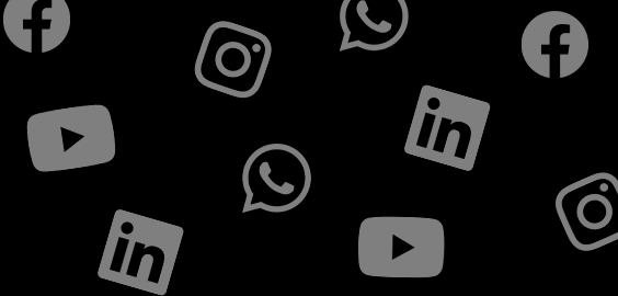 Black background with social media icons with opacity