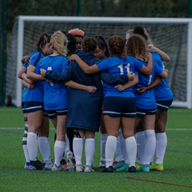 Female soccer athlete training session