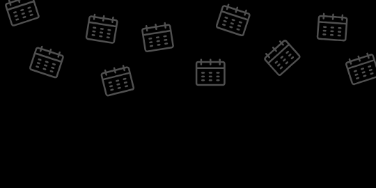 Black background with grey calendar icons