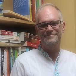 a man wearing glasses