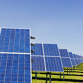 Photo of a solar farm