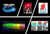 Composite image showing photos and diagrams relating to the Quantum and Molecular Photonics research group
