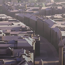 Computer generated image of buildings