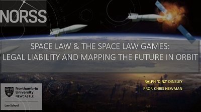 Caption: Flyer from an event between Northumbria Law School and a leading space firm