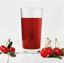 Image showing cherries and glass of cherry juice