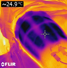 Image showing thermal imaging on someone's arm