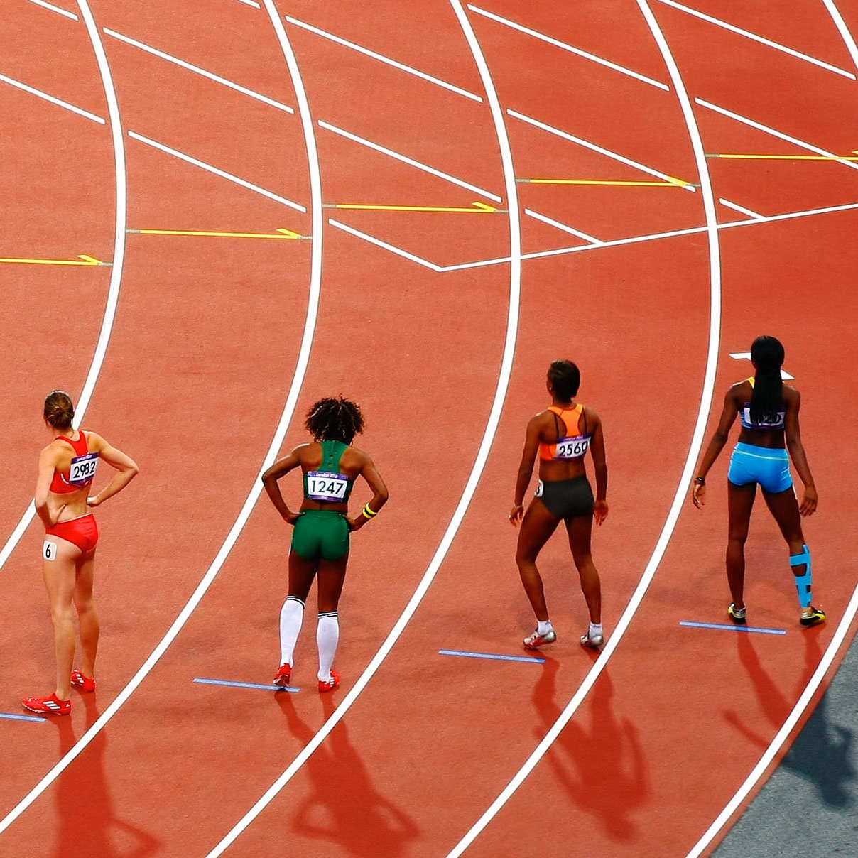 Image of women on a running track
