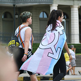 Image of people at a Pride event