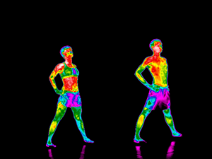 Caption: Credit: Thermal Vision Research, Yoga practice illustrated with thermography, Wellcome Collection