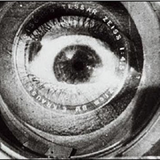 Abstract image showing close-up of an eye in greyscale