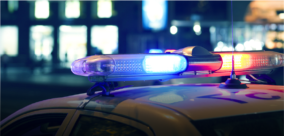 police blue lights