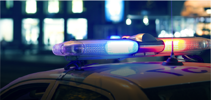 police blue lights