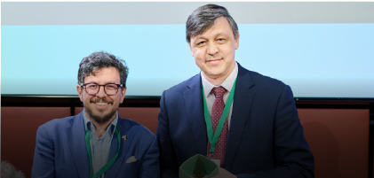 two men smiling
